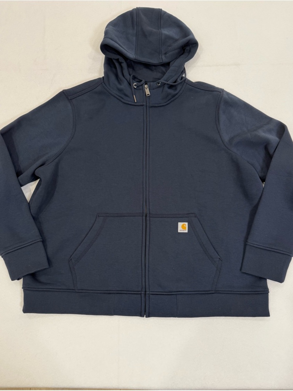 Carhartt Navy Zip-Up Hooded Sweatshirt